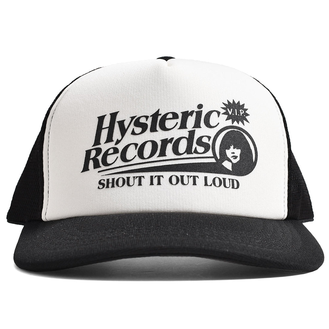 [HYSTERIC GLAMOUR]HYSTERIC RECORDS メッシュキャップ/BLACK(02231QH03)