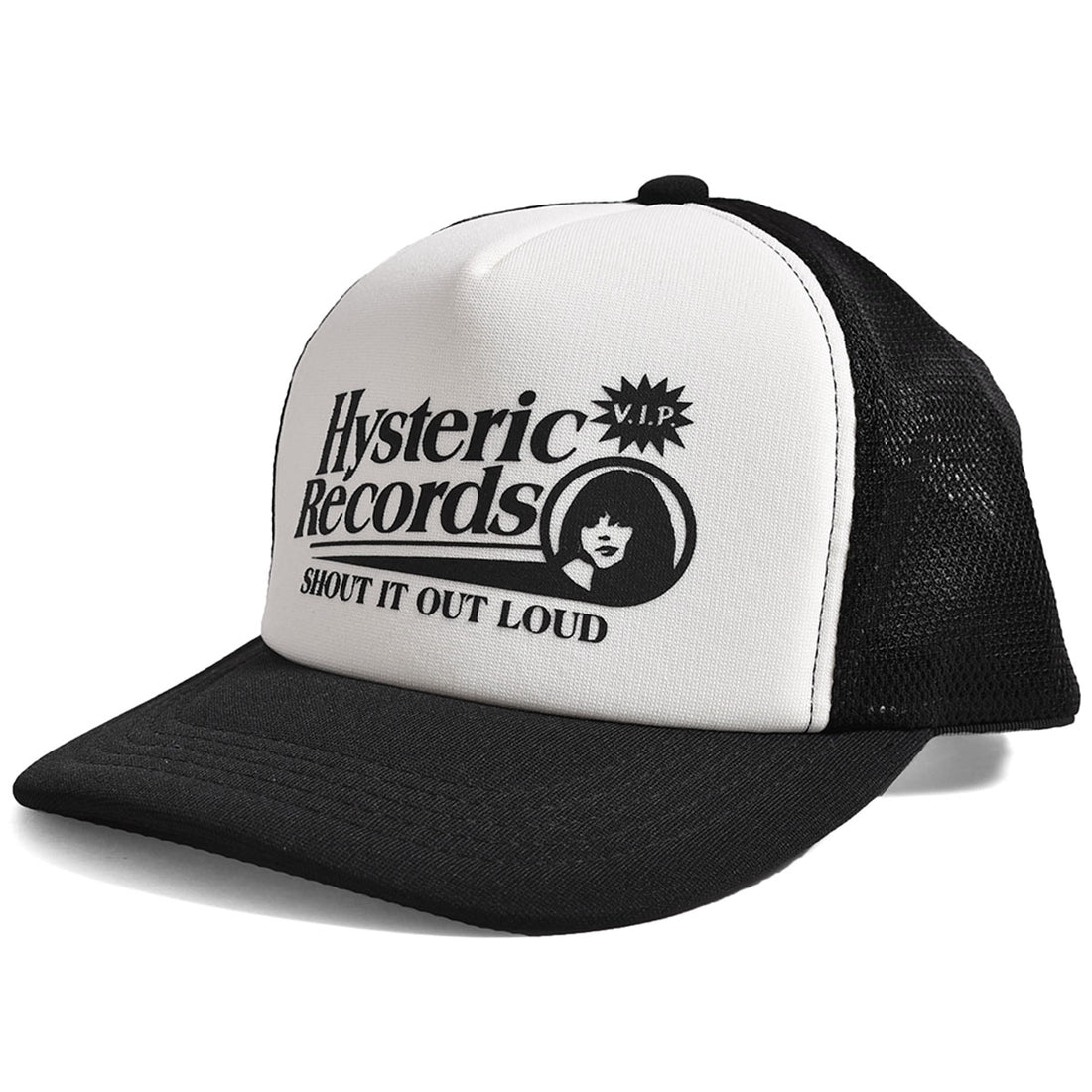 [HYSTERIC GLAMOUR]HYSTERIC RECORDS メッシュキャップ/BLACK(02231QH03)