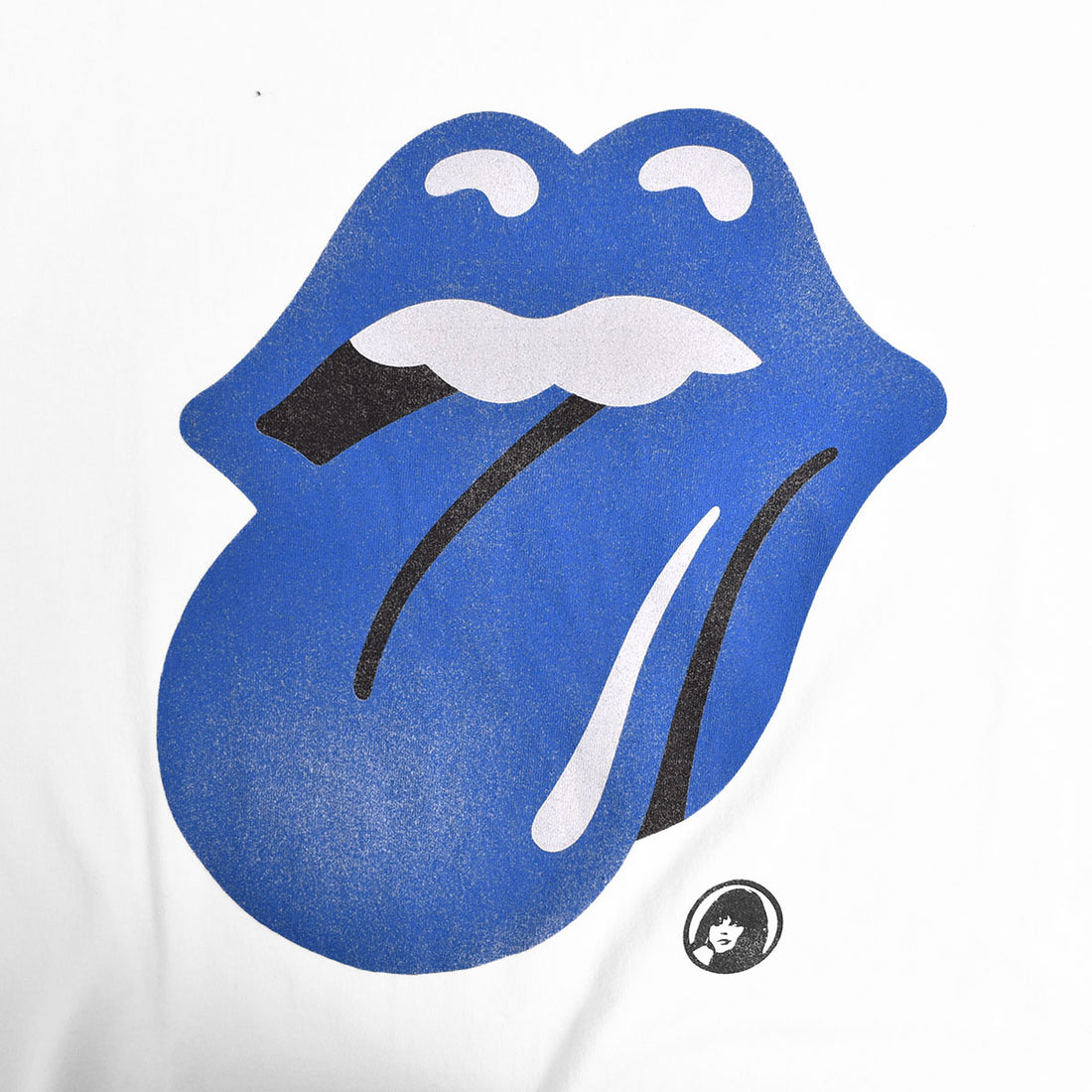 [HYSTERIC GLAMOUR]THE ROLLING STONES/CIRCLE HEAD&BLUE TONGUE Tシャツ/WHITE(02233CT09)
