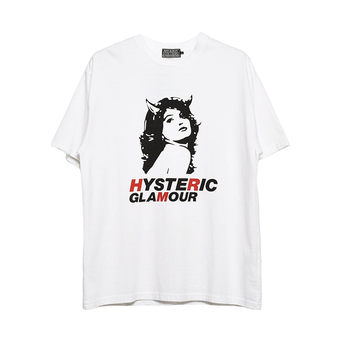 [HYSTERIC GLAMOUR]2TONE DEVIL WOMAN Tシャツ/WHITE(02241CT03)