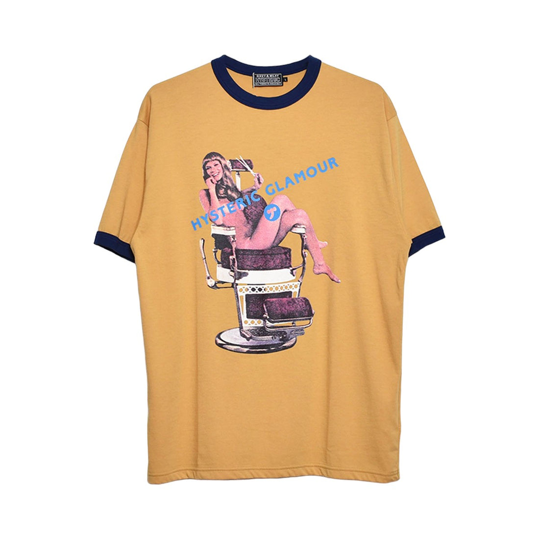[HYSTERIC GLAMOUR]HYSTERIC HAIR CUT Tシャツ/YELLOW(02241CT17)