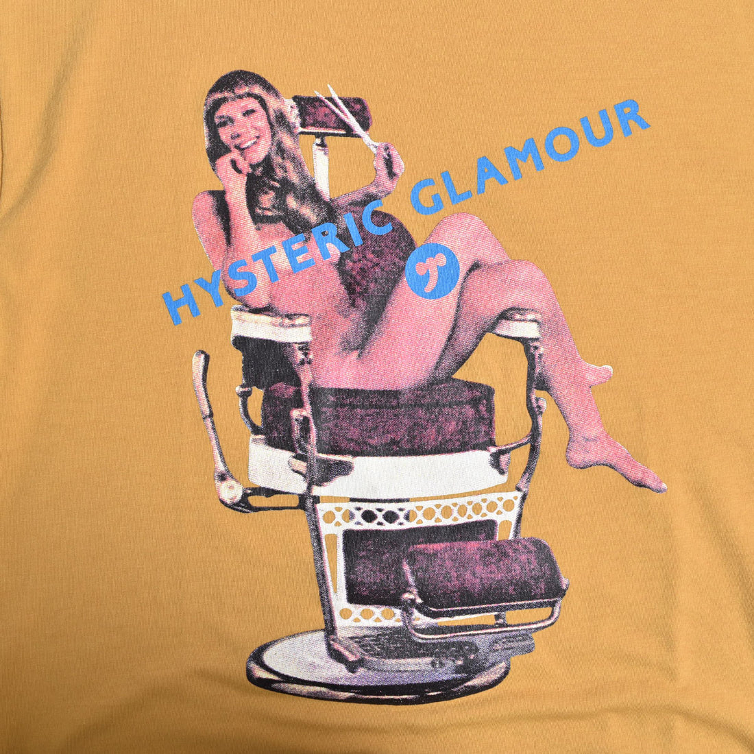 [HYSTERIC GLAMOUR]HYSTERIC HAIR CUT Tシャツ/YELLOW(02241CT17)