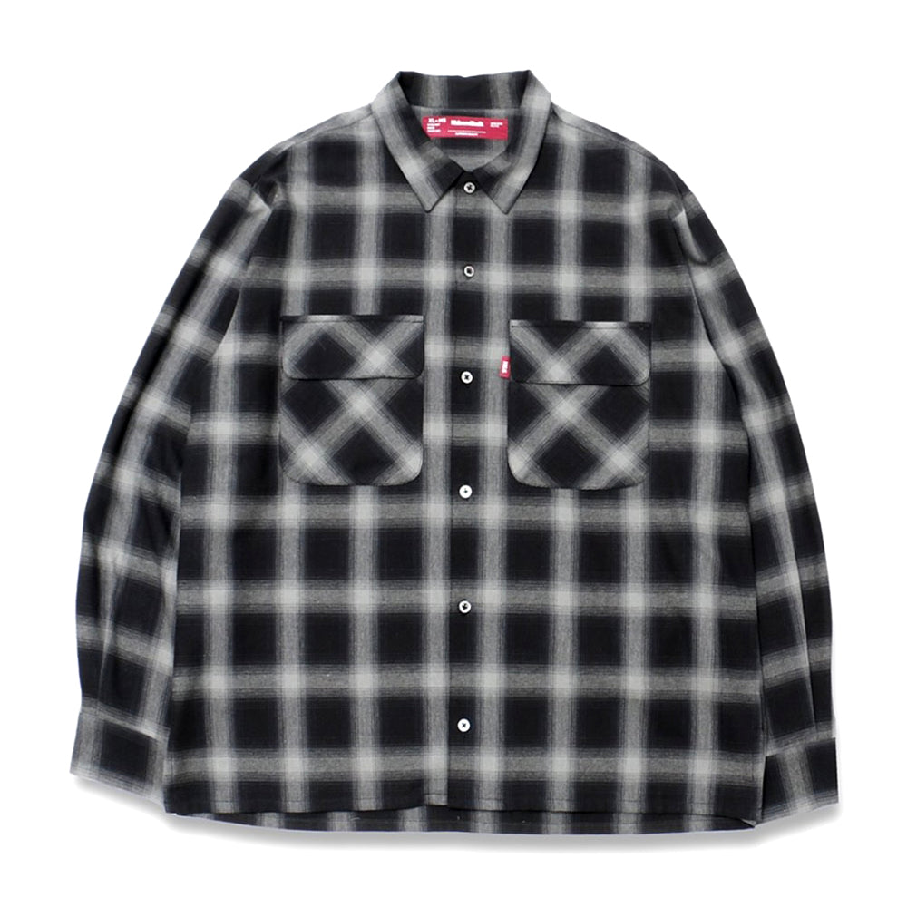 [HIDE AND SEEK]Ombre Check L/S Shirt(23aw)/ GRAY
