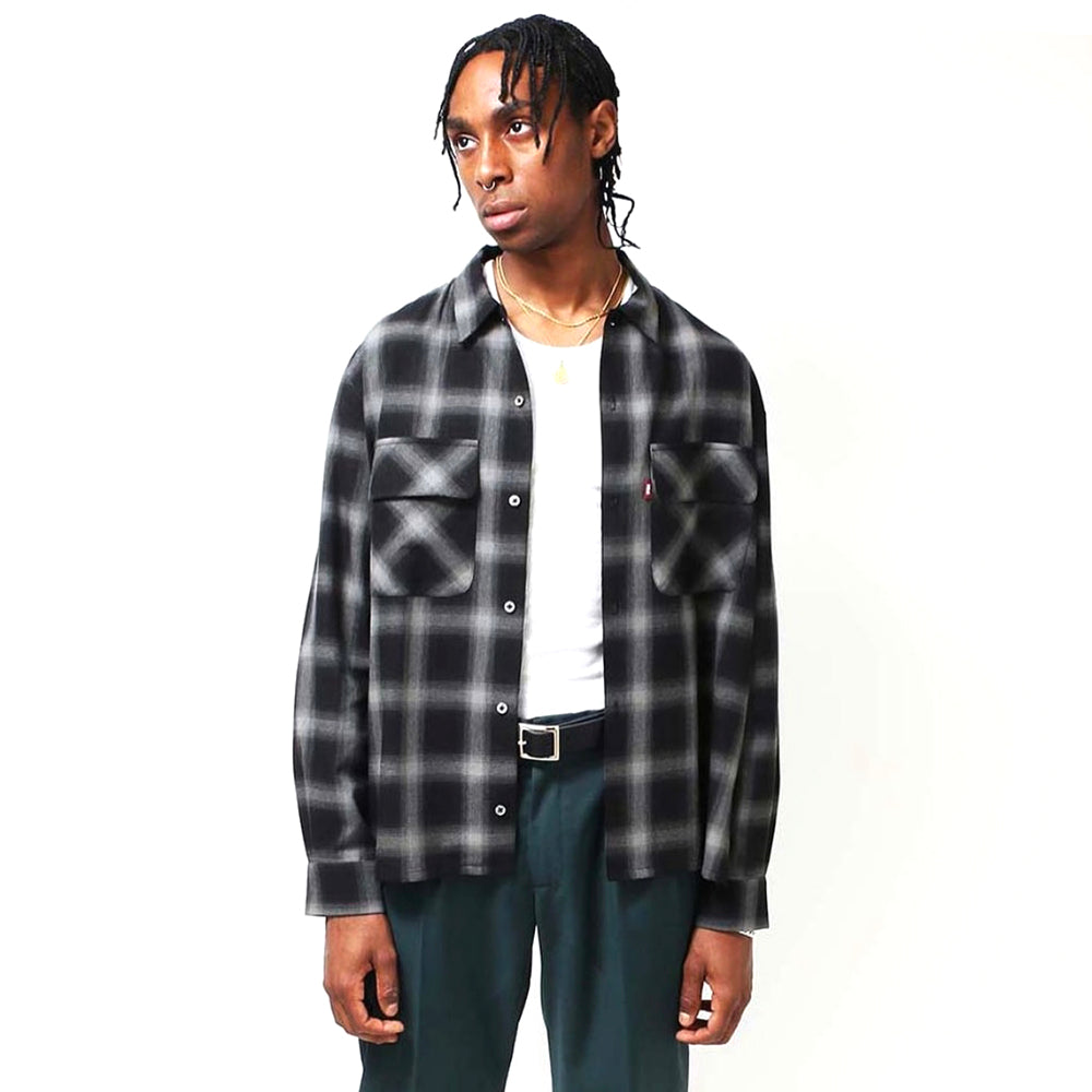 [HIDE AND SEEK]Ombre Check L/S Shirt(23aw)/ BLUE
