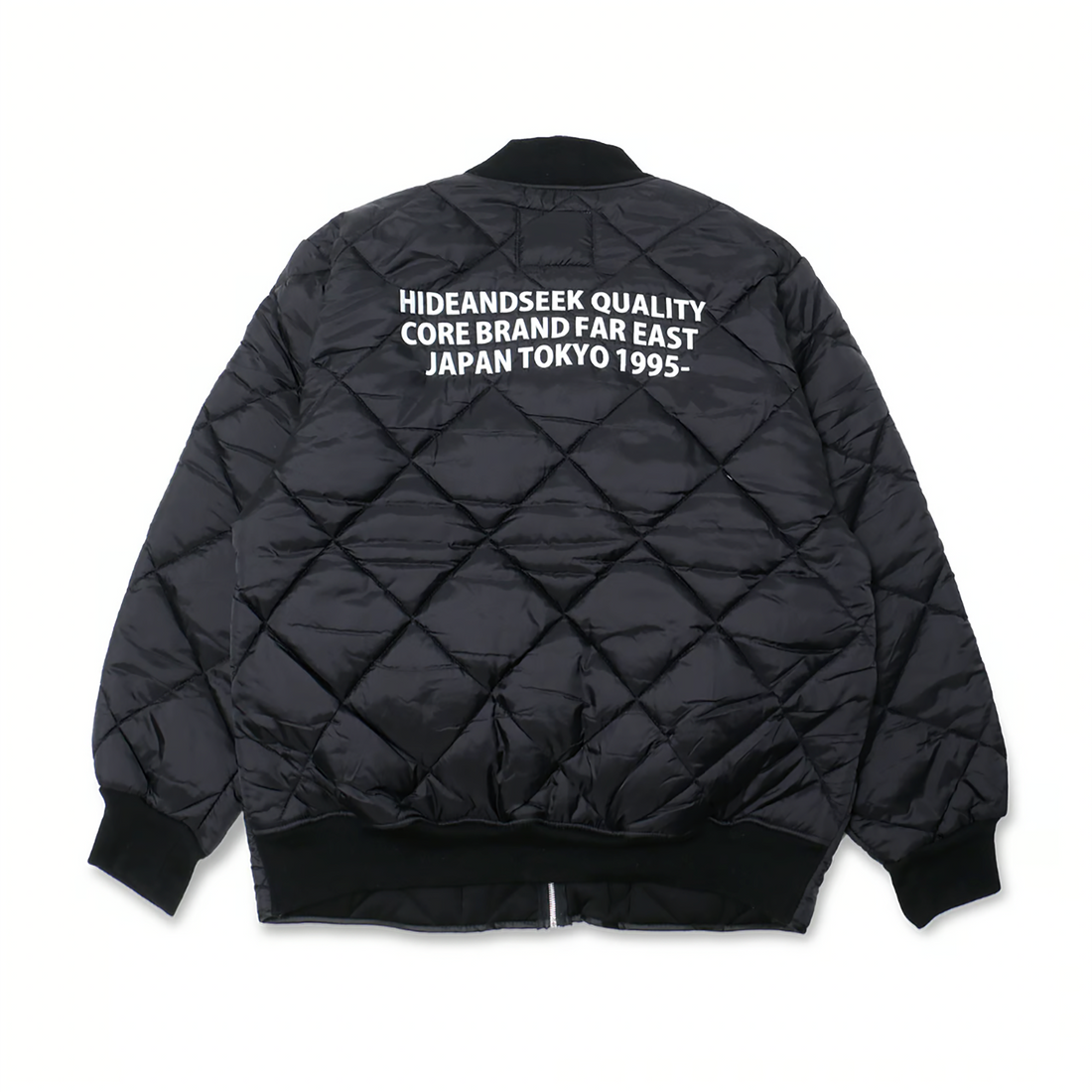 [HIDE AND SEEK]Nylon Quilted Flight Jacket(23aw)/BLACK