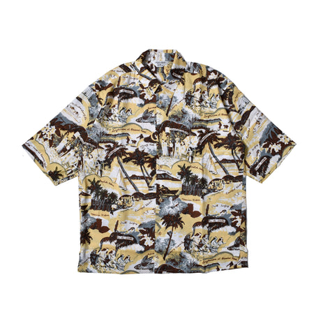[ANDFAMILYS]Hawaiian Shirts/BROWN