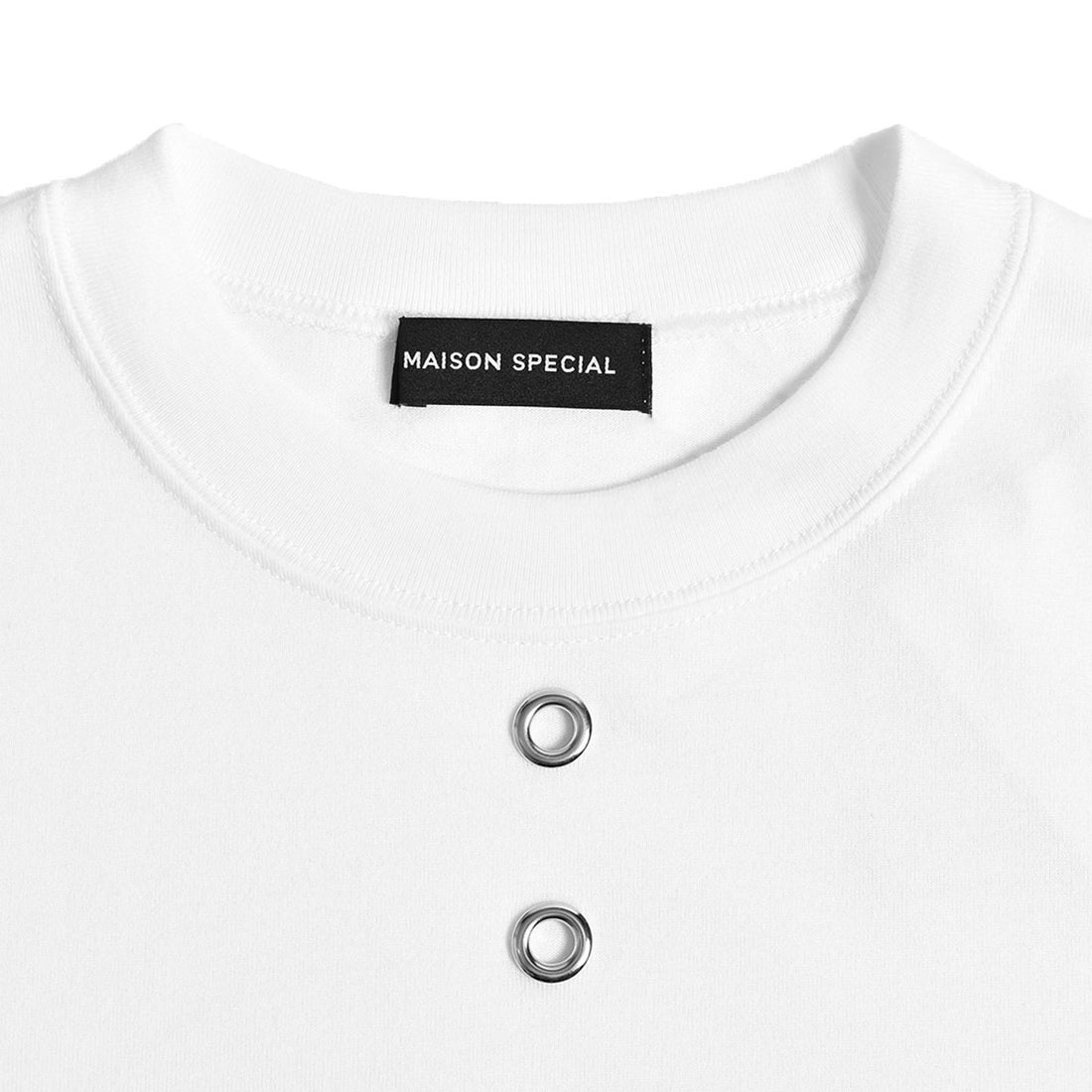 [MAISON SPECIAL]アイレットTシャツ/WHITE(21231415102)