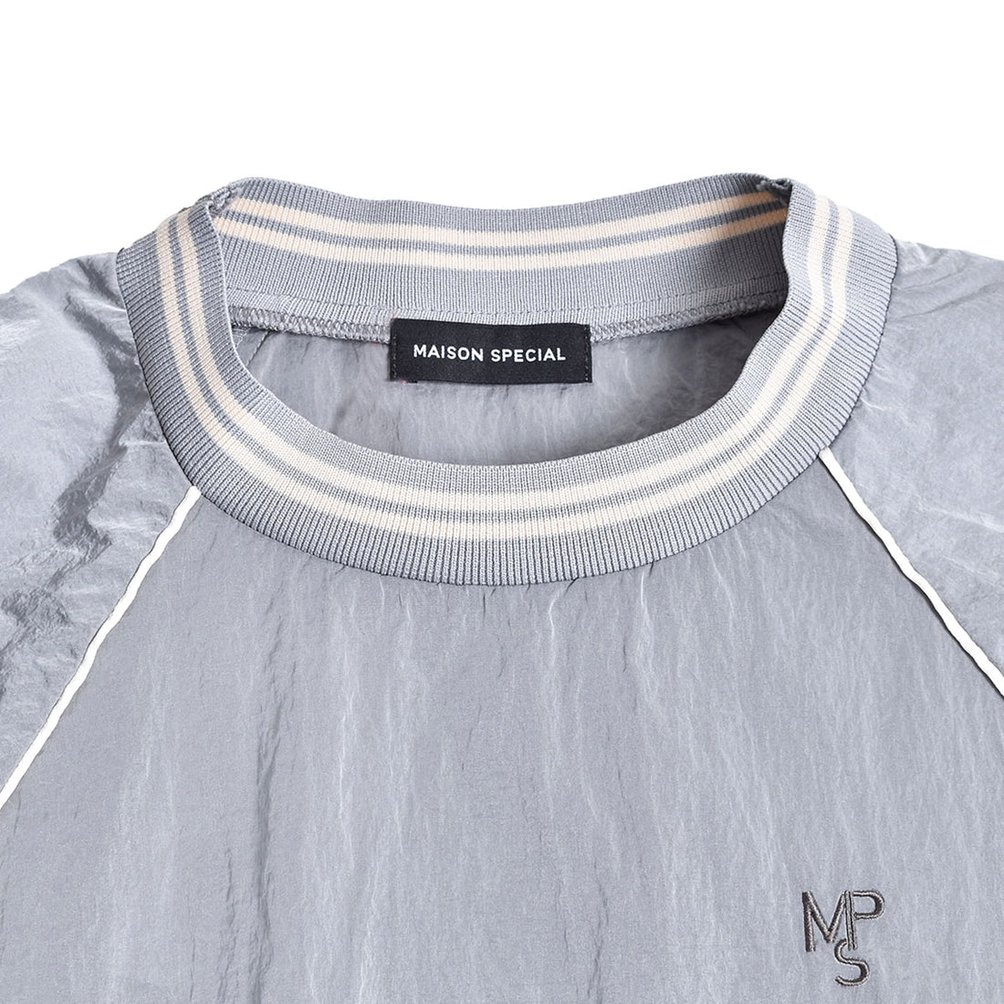 [MAISON SPECIAL]Color Piping Nylon Top/GRAY(21232315305)