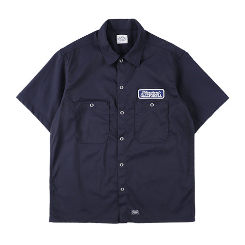 [STANDARD CALIFORNIA]SD Logo Patch Easy Work Shirt Short Sleeve/NAVY(SHOSA200)