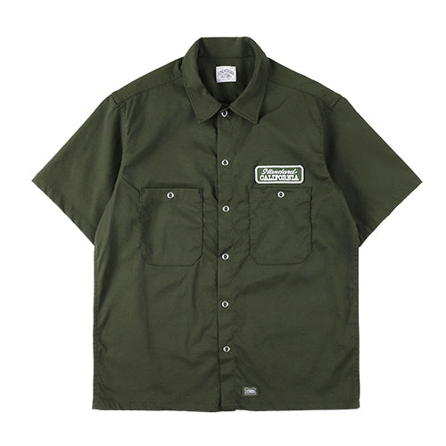 [STANDARD CALIFORNIA]SD Logo Patch Easy Work Shirt Short Sleeve/OLIVE(SHOSA200)