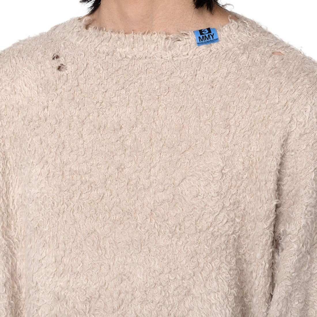 [MAISON MIHARA YASUHIRO]Cotton Brushed Pullover Knit/BEIGE(A11SW522)