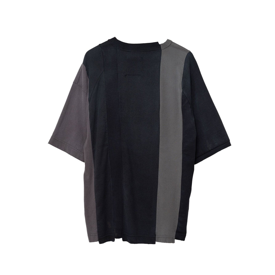 [MAISON MIHARA YASUHIRO]Vertical Switching T-shirt/BLACK(A12TS621)