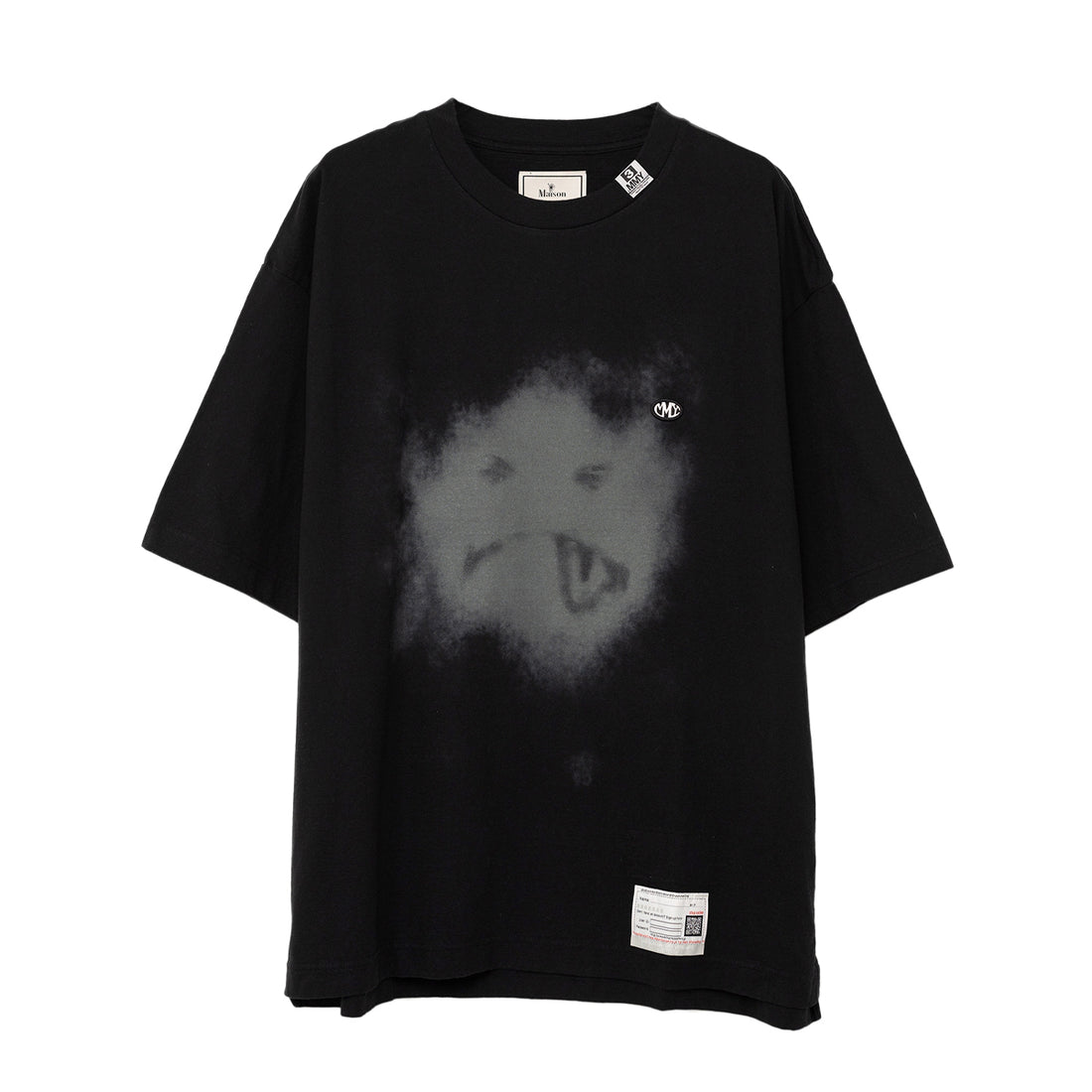 [MAISON MIHARA YASUHIRO]Smily Face Printed T-shirt/BLACK(A12TS661)