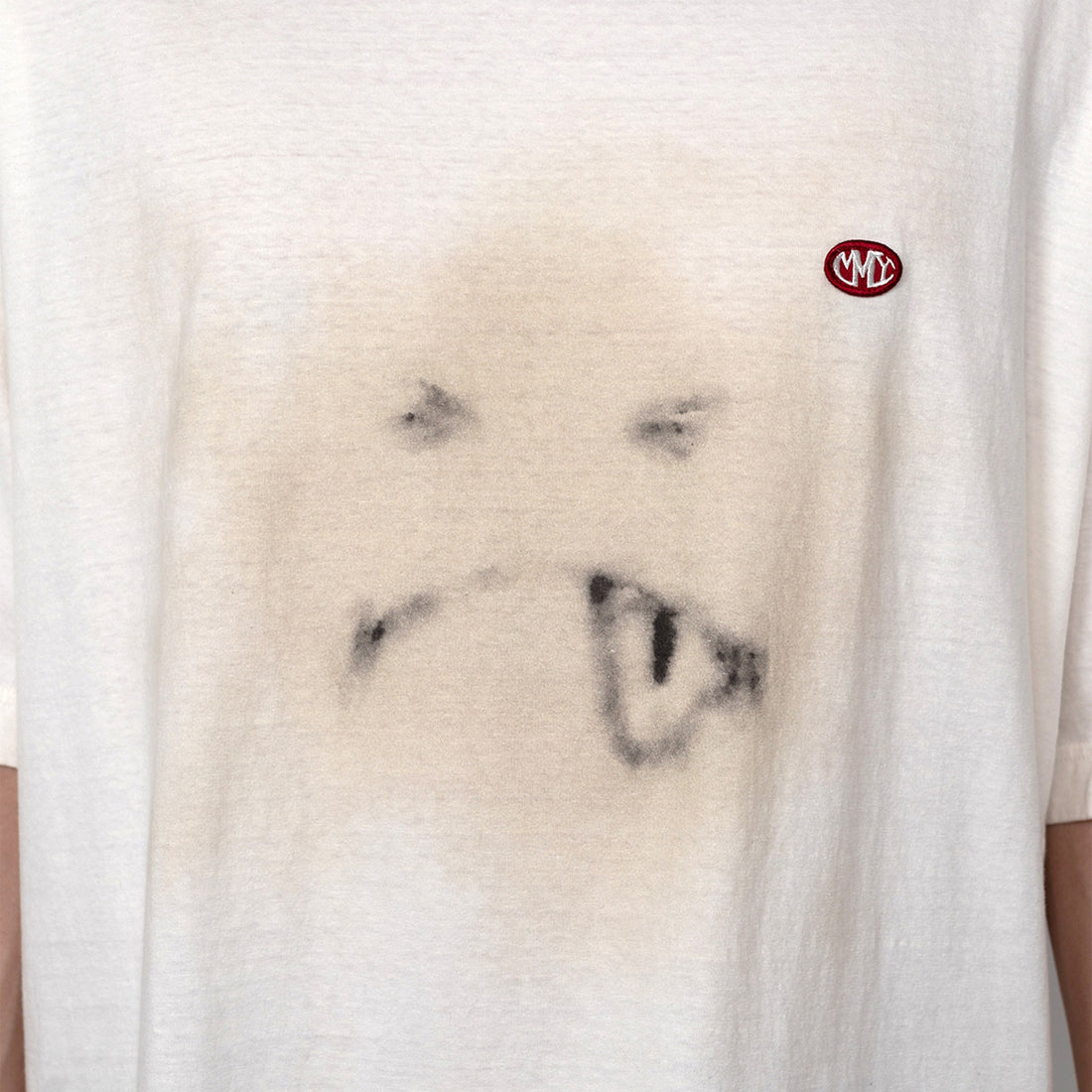 [MAISON MIHARA YASUHIRO]Smily Face Printed T-shirt/WHITE(A12TS661)