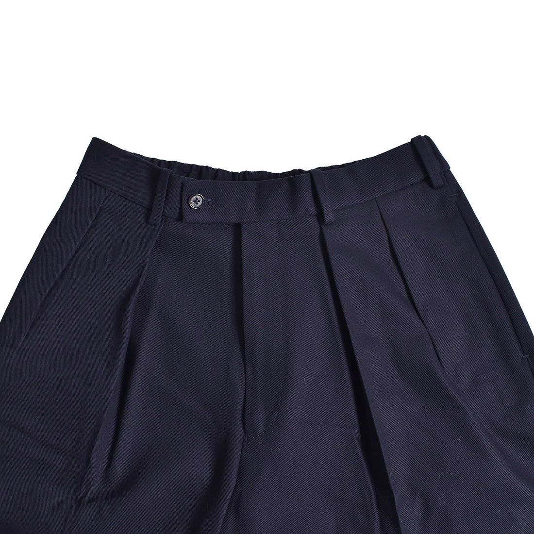 [MARKAWARE]ORGANIC COTTON SURVIVAL CLOTH DOUBLE PLEATED TROUSERS/NAVY(A23B-02PT01C)
