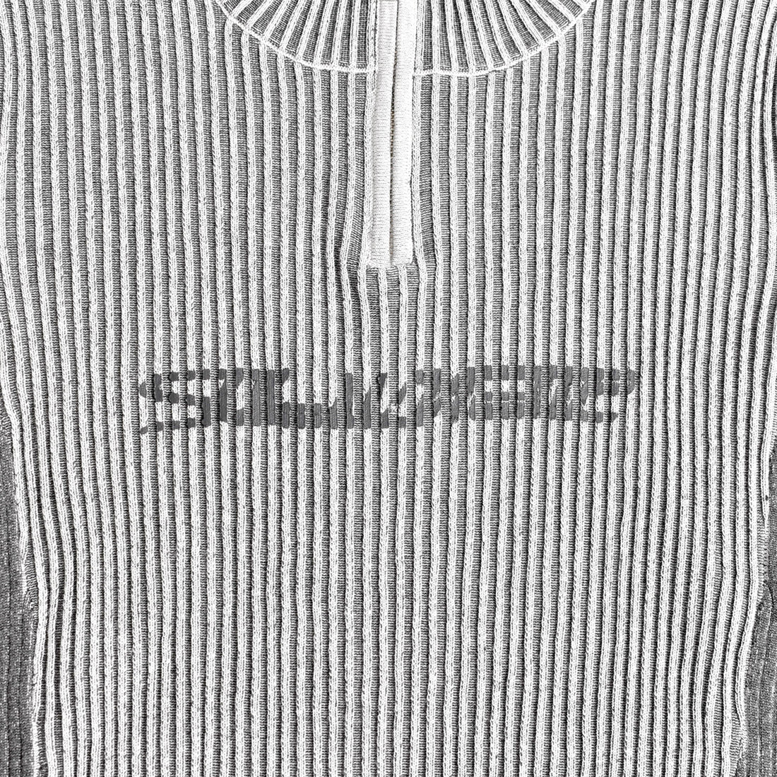 [MAISON SPECIAL]Logo Print Half Zip Knit Pullover/BLACK(21232365801)
