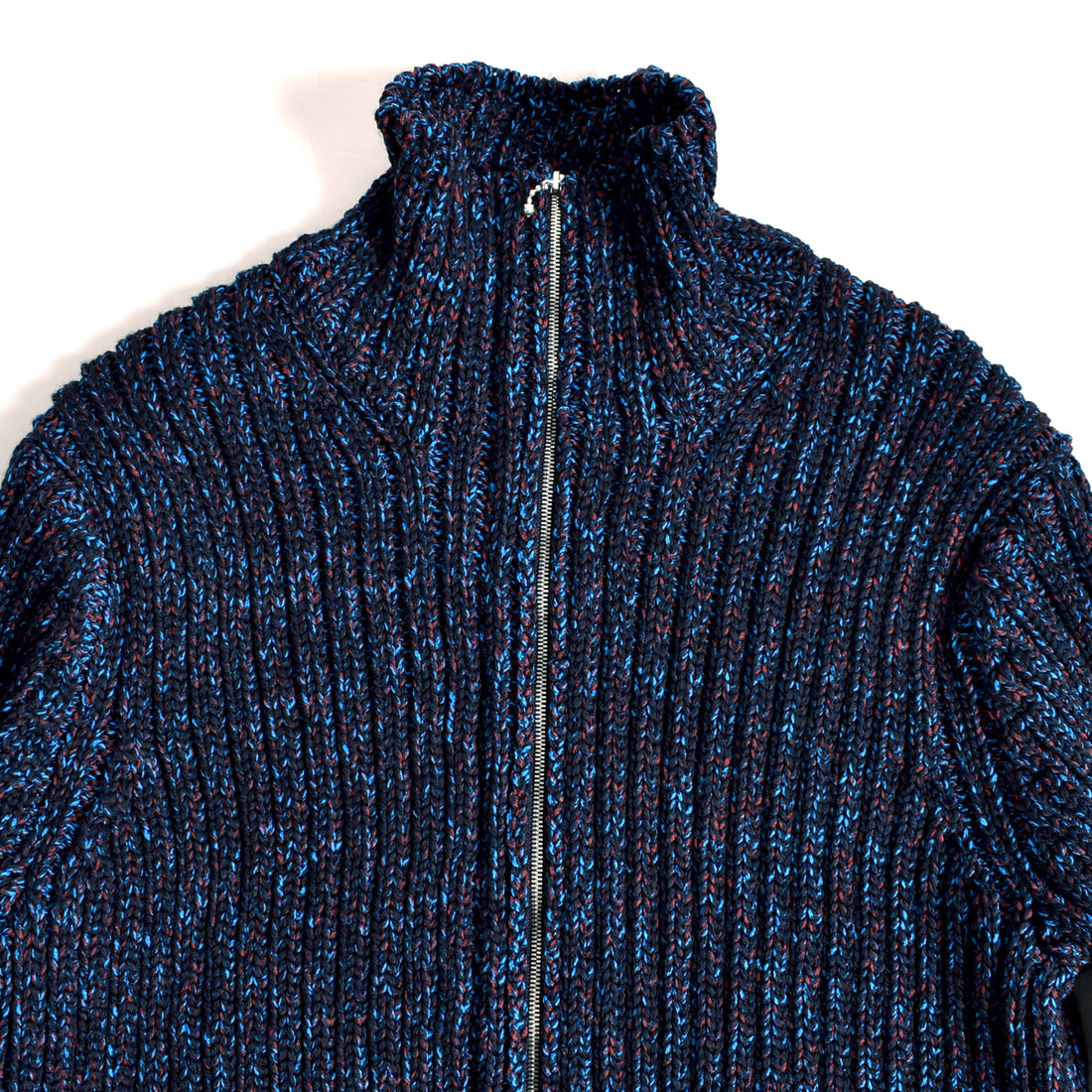[beautiful people]poliester cord wool rib zip cardigan/BLUE(1335212001)