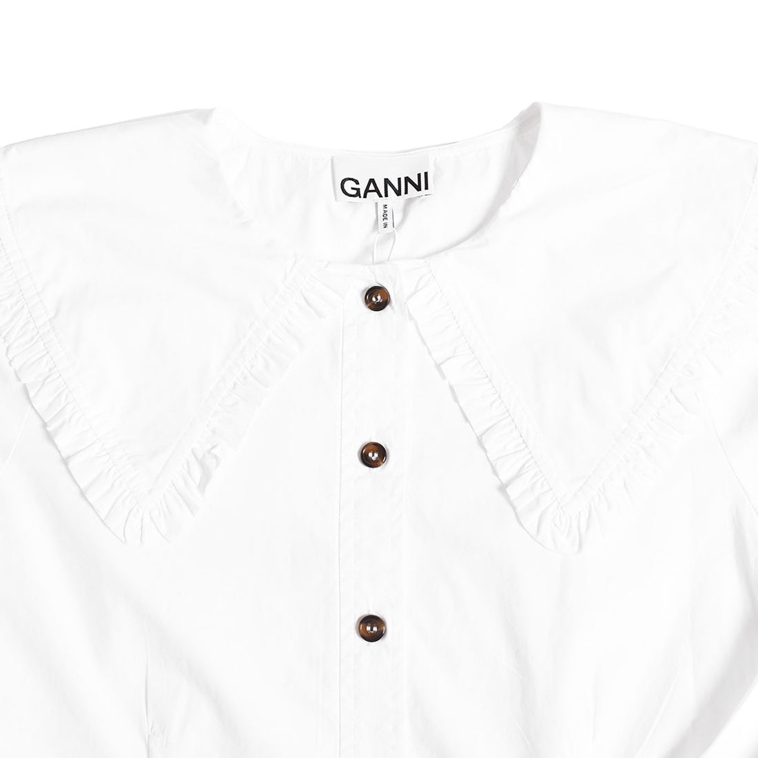 [GANNI]Fitted Shirt/WHITE(F5500)