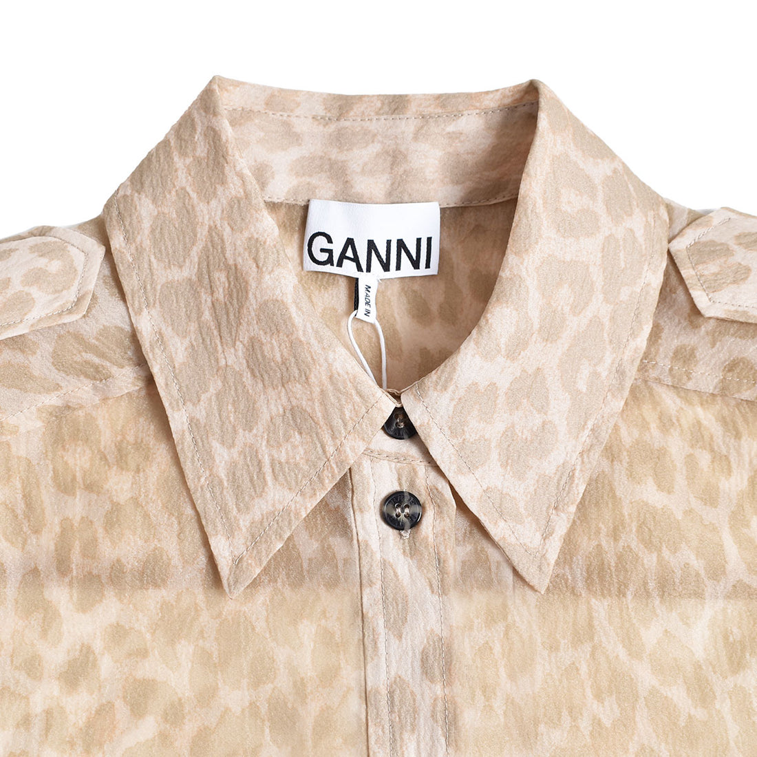 [GANNI]Organza Shirt/GRAY(F8310)