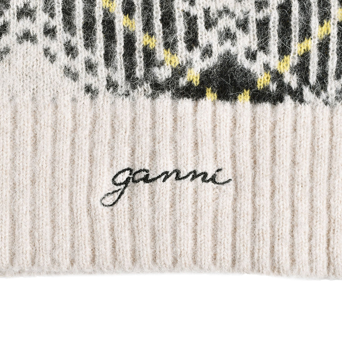 [GANNI]Check Wool Oversized Pullover/OFF WHITE(K2008)