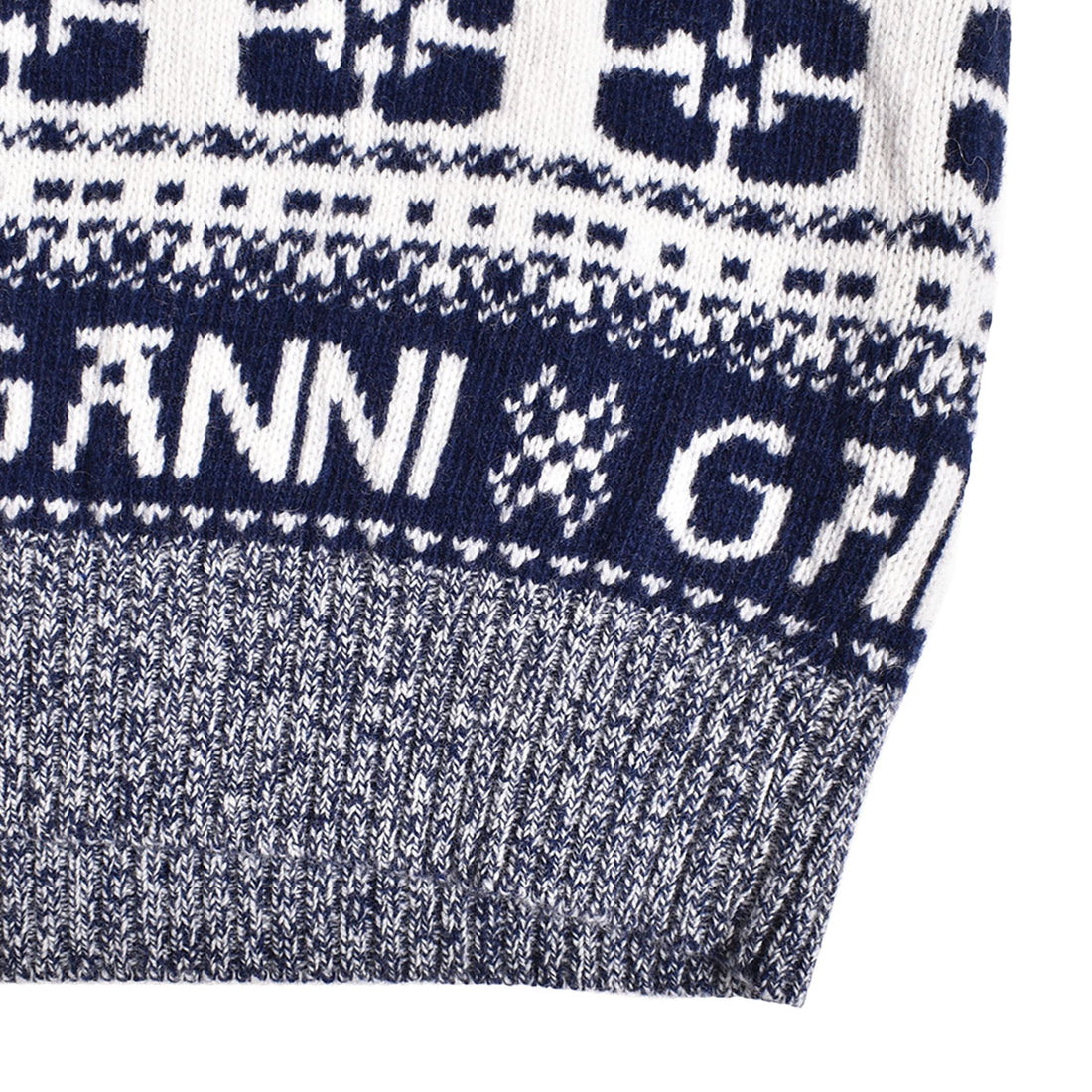 [GANNI]Logo Wool Mix Vest/SKY(K2092)