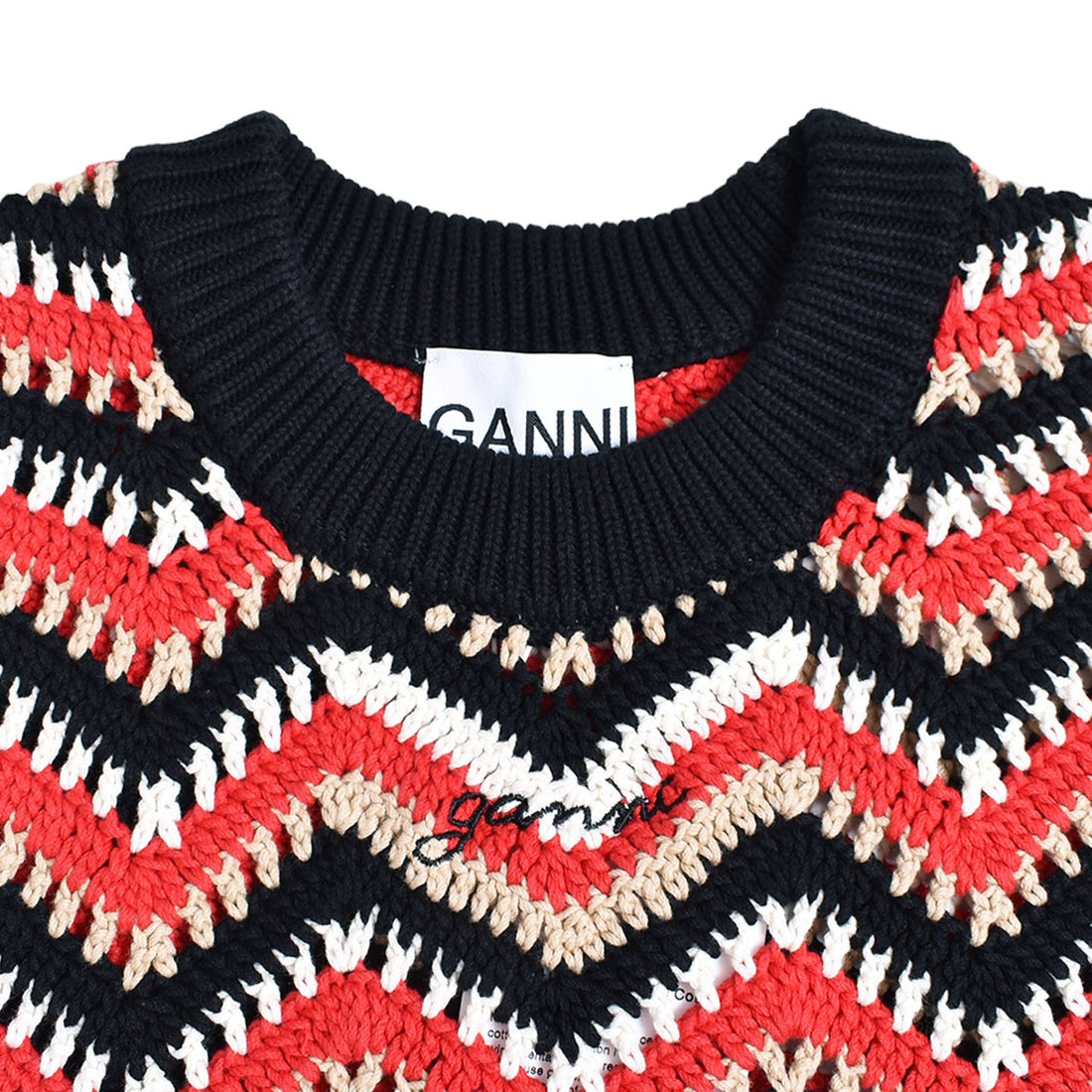 [GANNI]Cotton Crochet Vest/RED(K2160)