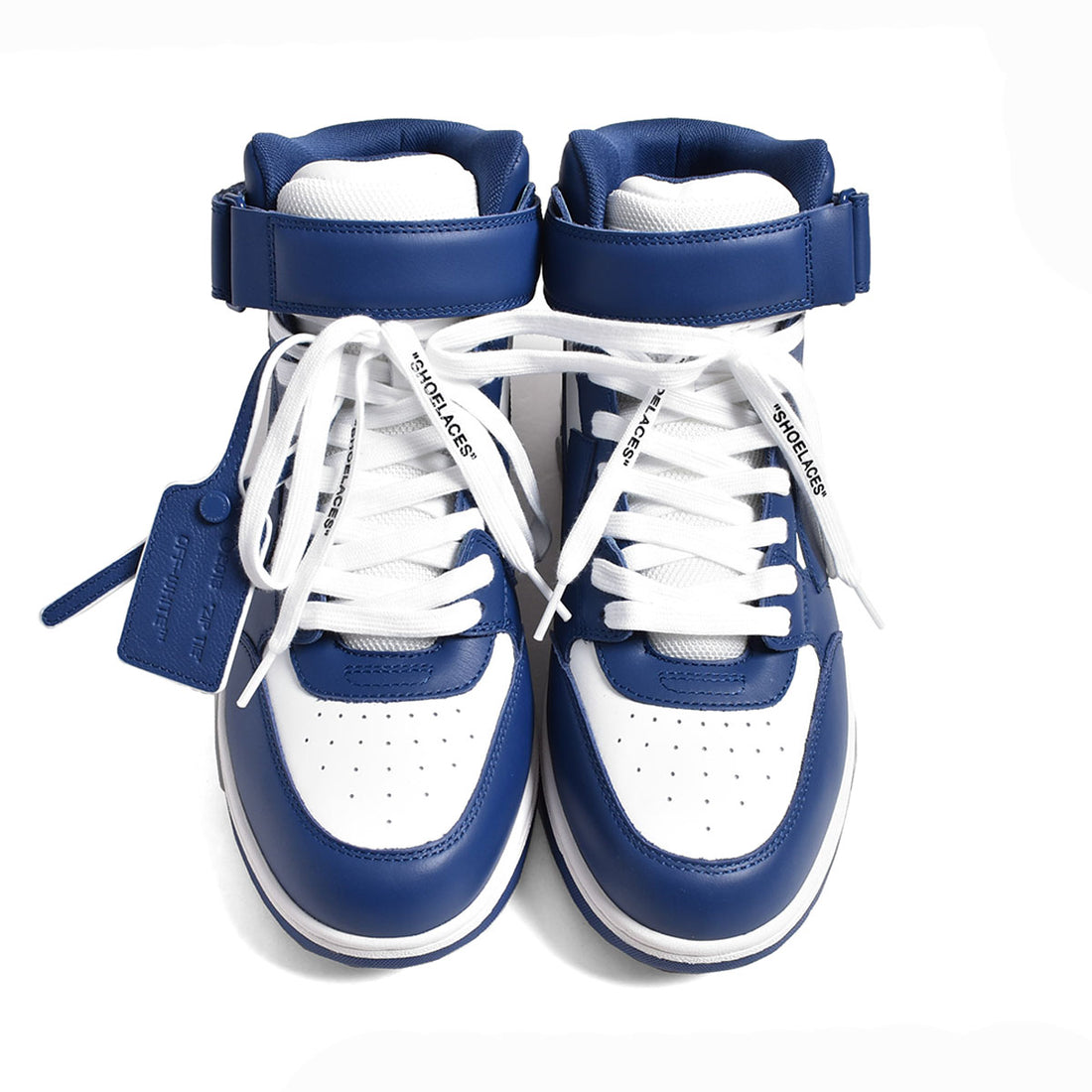[Off-White]OUT OF OFFICE MID TOP LEATHER/WHITE/R.BLUE(OMIE23-SLG0042)