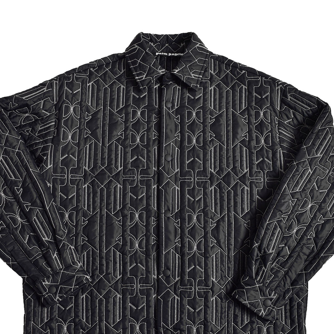 [Palm Angels]ALL MONOGRAM QUILTED OVER SHIRT/ANTHRACITE(PMEE23-105)