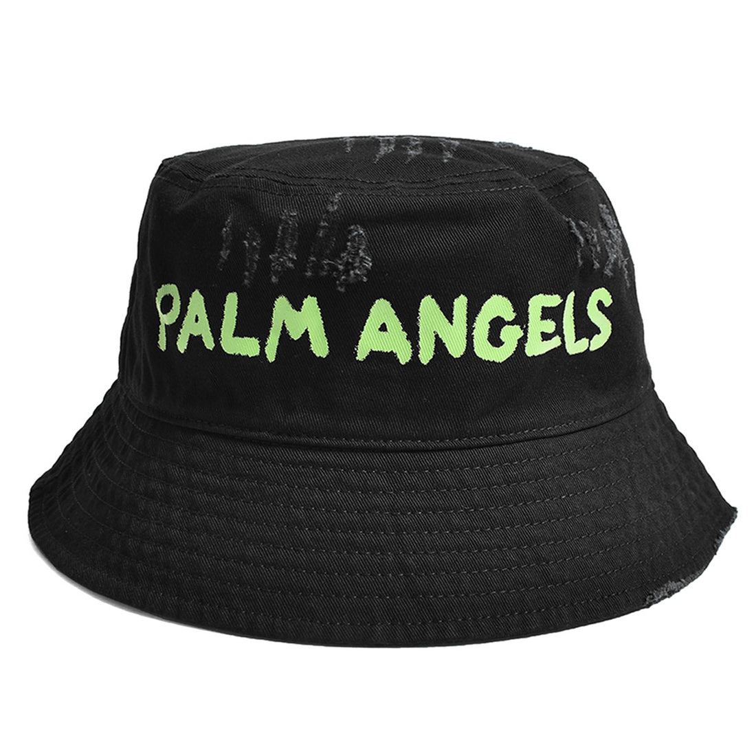 [Palm Angels]SEASINAL LOGO BUCKETHAT/BLACK/GREEN(PMLS24-206)
