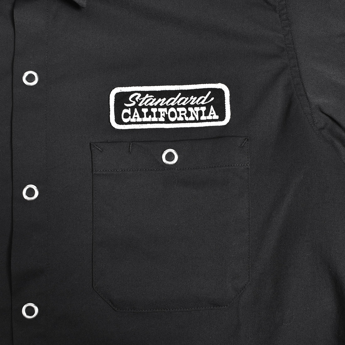 [STANDARD CALIFORNIA]SD Logo Patch Easy Work Shirt Long Sleeve/BLACK(SHOLF220)