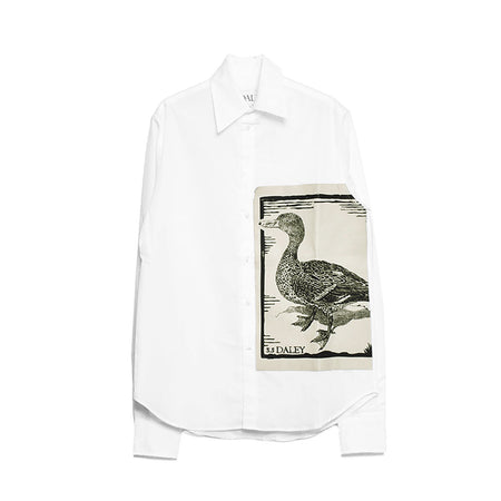 [S.S. Daley]COTTON SHIRT WITH DUCK PRINT PATCH/WHITE(SSDF23HARVEY)
