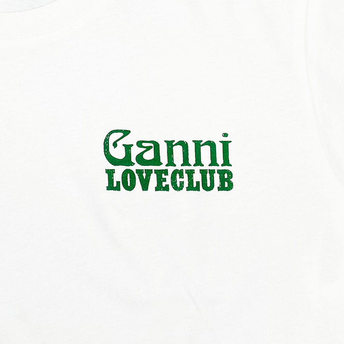 [GANNI]Thin Jersey Loveclub Relaxed T-shirt/WHITE(T3867)