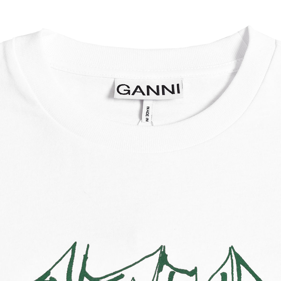 [GANNI]Future Heavy Jersey Long Sleeve T-Shirt/WHITE(T3787)