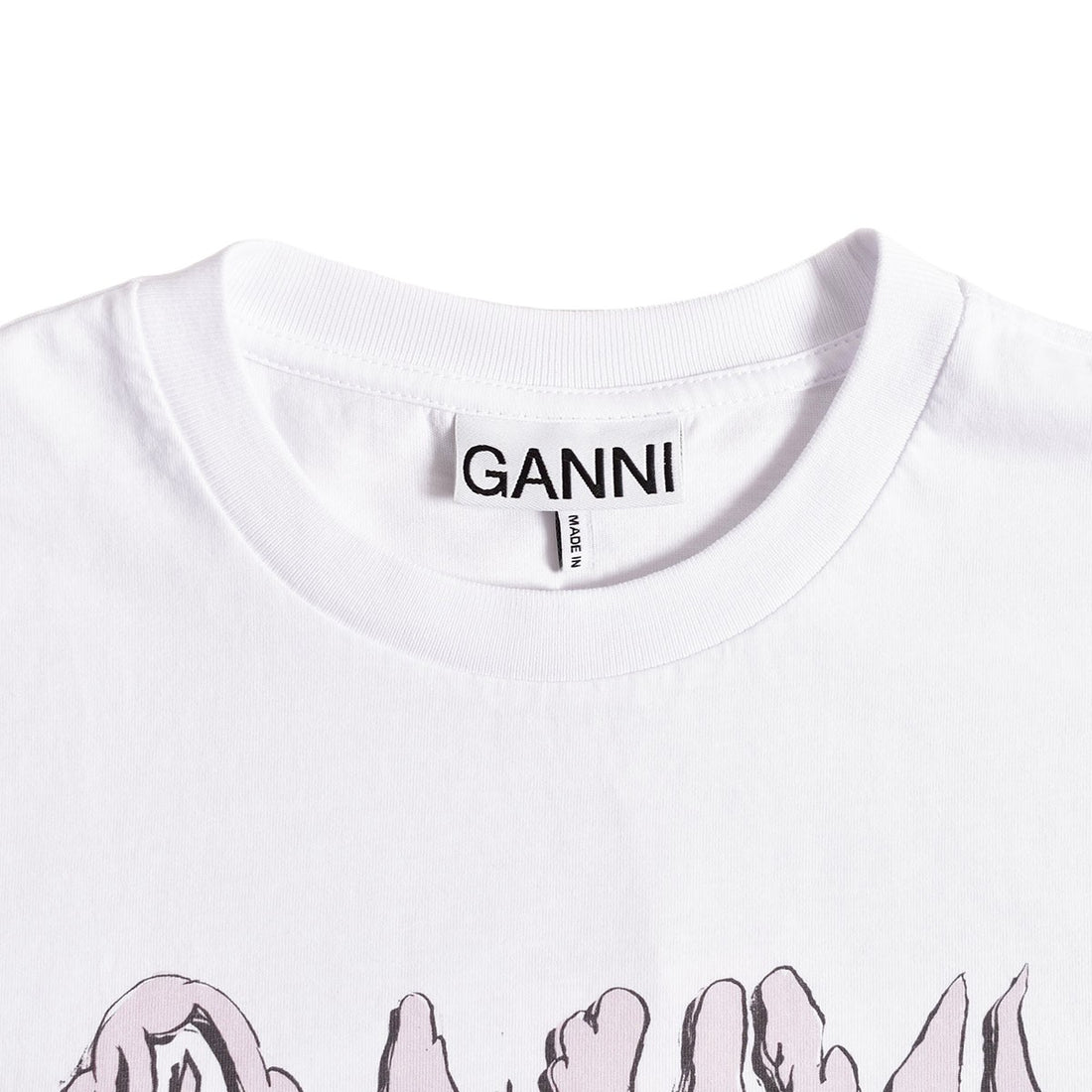 [GANNI]Basic Jersey Cats Relaxed T-shirt/WHITE(T3862)