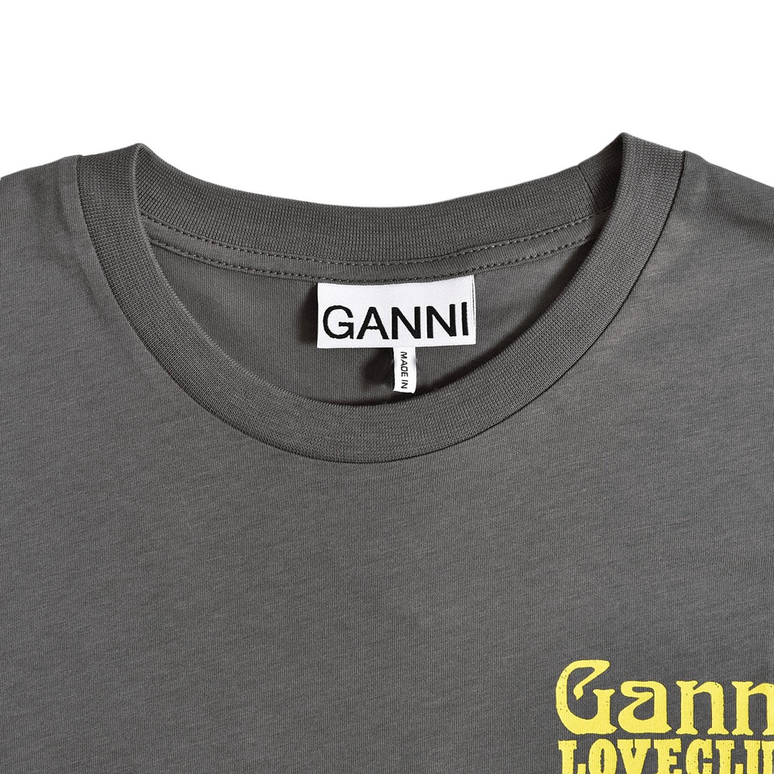 [GANNI]Thin Jersey Loveclub Relaxed T-shirt/ASH(T3865)