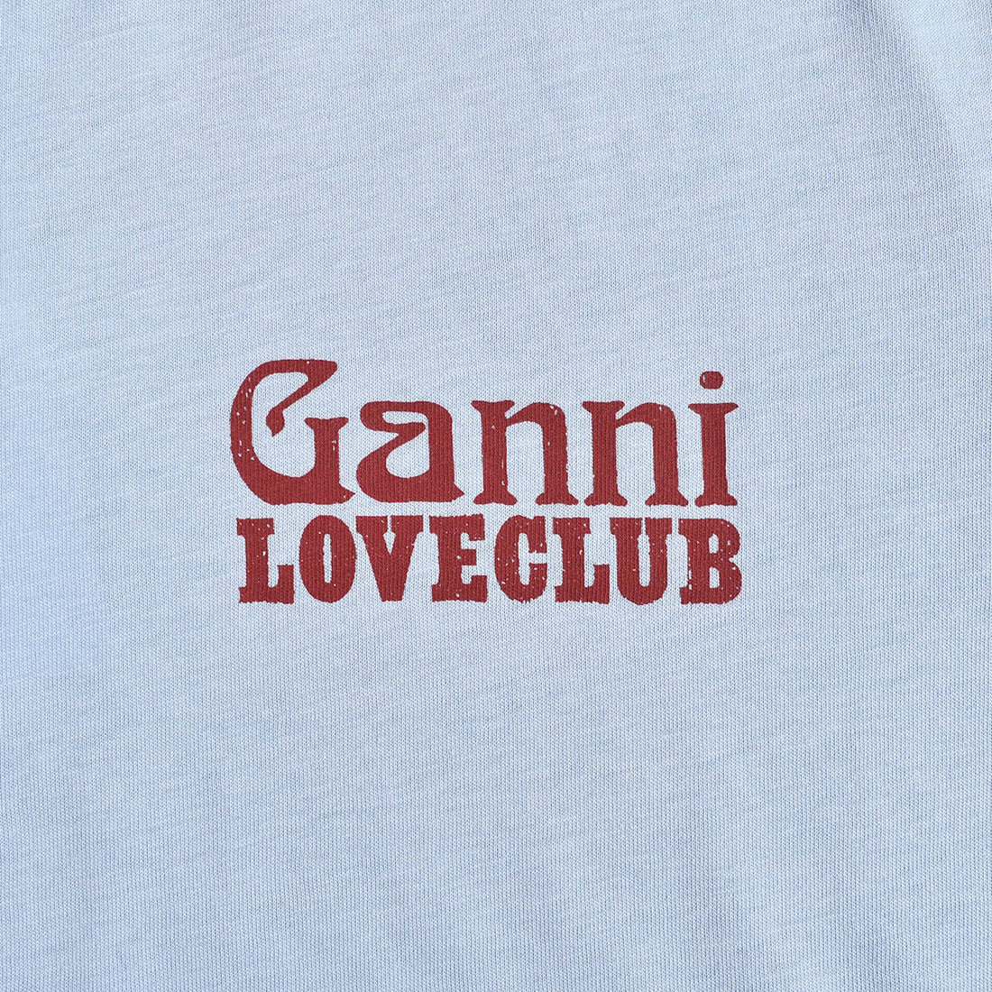 [GANNI]Thin Jersey Loveclub Relaxed T-shirt/BLUE(T3894)