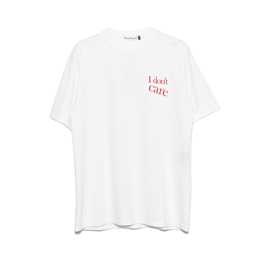 [UNDERCOVER]TEE I dont care/flocky/WHITE(UC2C3806)