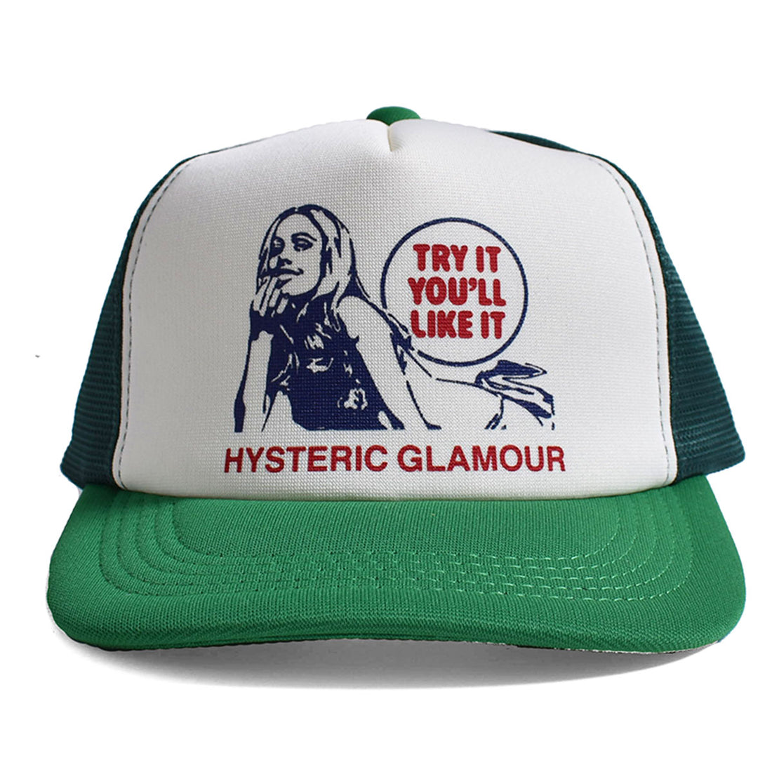 [HYSTERIC GLAMOUR]TRY IT YOU'LL LIKE IT メッシュキャップ/GREEN(02231QH04)