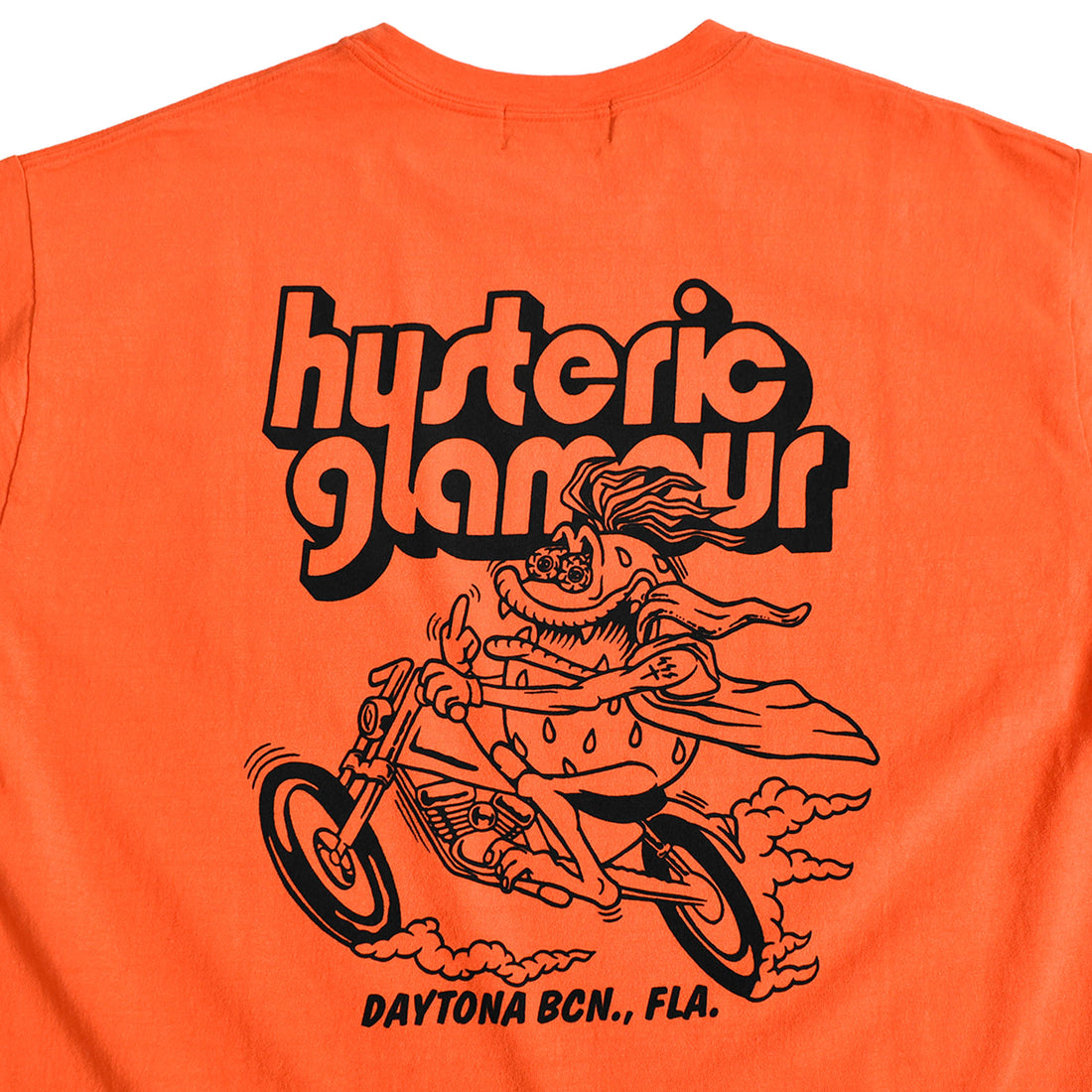 [HYSTERIC GLAMOUR]HG MOTORCYCLE ポケ付きTシャツ/ORANGE(02231CT03)