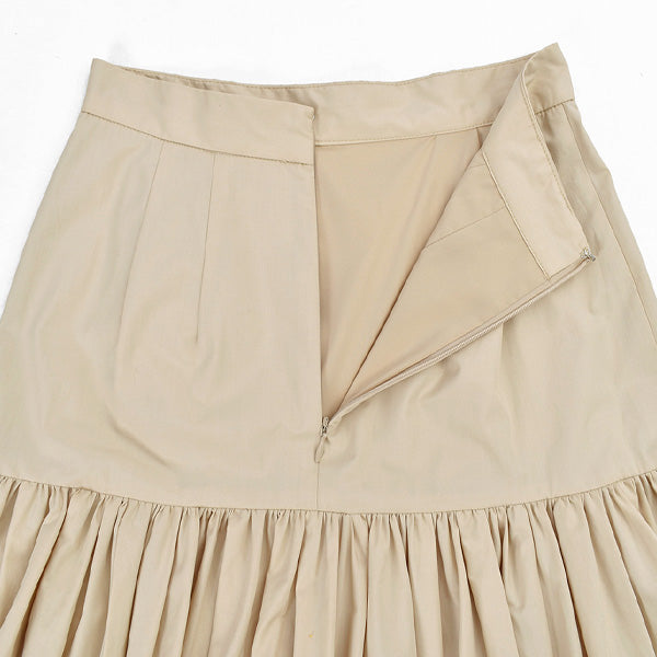 GATHER TIERED MAXI SKIRT/IVORY(12109-6042)