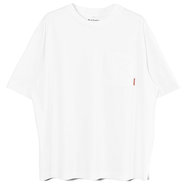 Patch-pocket cotton t-shirt/WHITE(MN-TSHI000242)