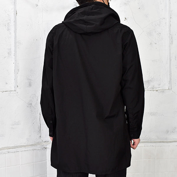 G-環縫いフードシャツ/BLACK(HD-B04-001)