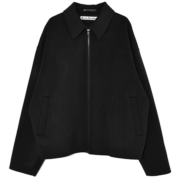 Wool zipper jacket/BLACK(MN-OUTW000787)