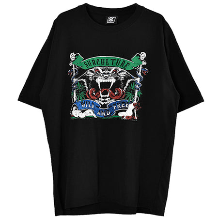 WHILD AND FREE T-SHIRT/BLACK(SCST-S2204)