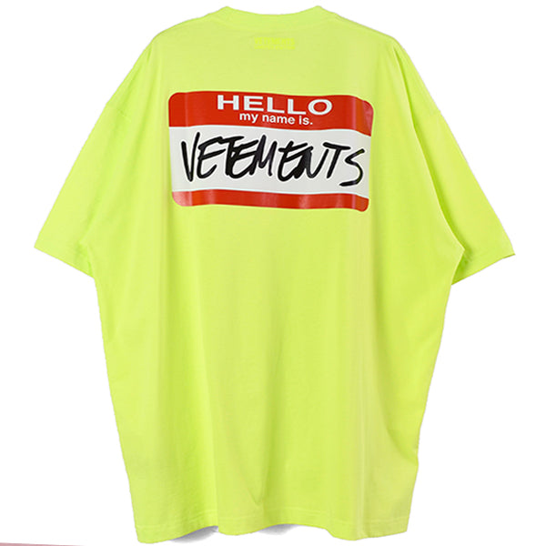 MY NAME IS NETEMENTS T-SHIRT/YELLOW(UE52TR140)