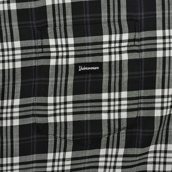 TEE切替チェックBIGシャツ/BLACK(UI1B4401)