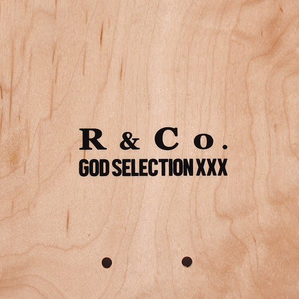 GOD SELECTION XXX × R&Co. SKATEBORD DECK/BLACK(RC221-001)