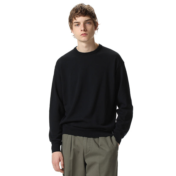 STAR ELBOW PATCHED CREWNECK KNIT(SOPH-212070) / PURPLE
