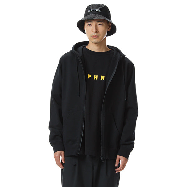 STAR ELBOW PATCHED ZIP UP SWEAT HOODIE(SOPH-220056)