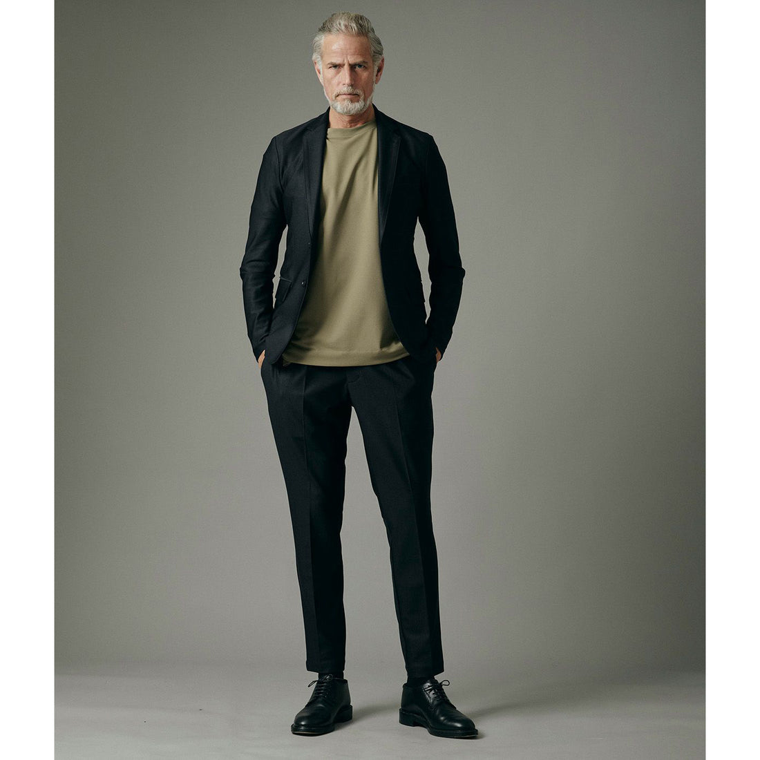 [junhashimoto]JERSEY JACKET -USO TWILL-/BLACK/(1032510004)